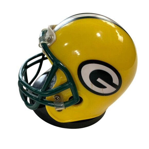 NFL Green Bay Packers Helmet Alarm Clock Battery Operated Miniature AAA Batterie - Picture 2 of 6